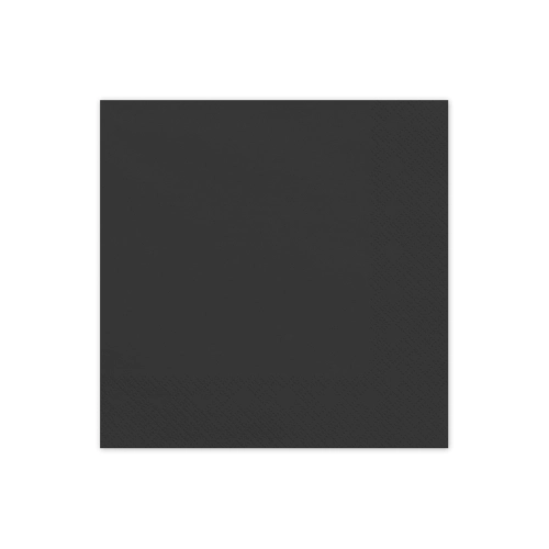 Fekete papírszalvéta 33x33 cm – 20 darabos csomag