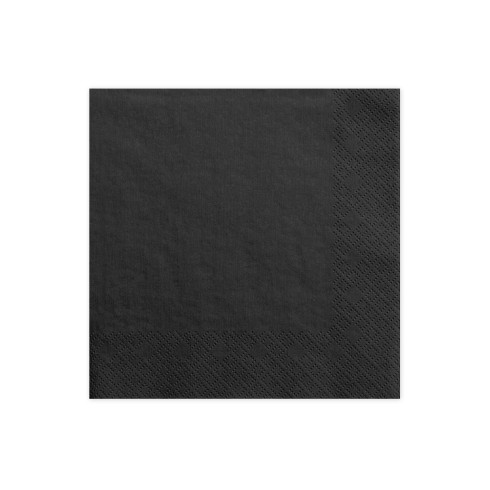 Fekete szalvéták, 3 rétegű, 33x33 cm – elegáns, 20 db/csomag