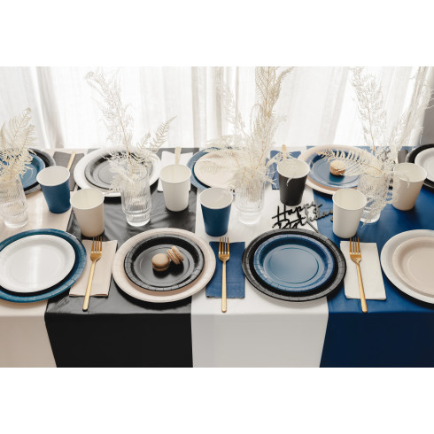 Fekete szintetikus abrosz 137x183 cm – elegáns asztalterítő Fekete szintetikus abrosz 137x183 cm – elegáns asztalterítő