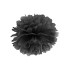 Črni papirnati pompon za dekoracijo, 25 cm