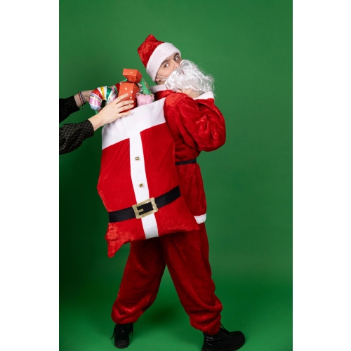 Sac cadou Moș Crăciun, culori asortate, 50 × 70 cm