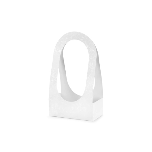 Flowerbox decorativ alb cu model sidefat 21,6×11,7×38,5 cm