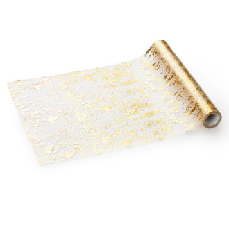 Dekorativni mrežasti tekač z zlatim potiskom 36 cm x 9 m