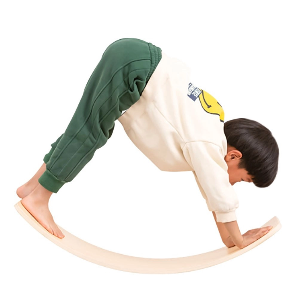 Detská drevená balančná doska Viga s nalepovacími dráhami