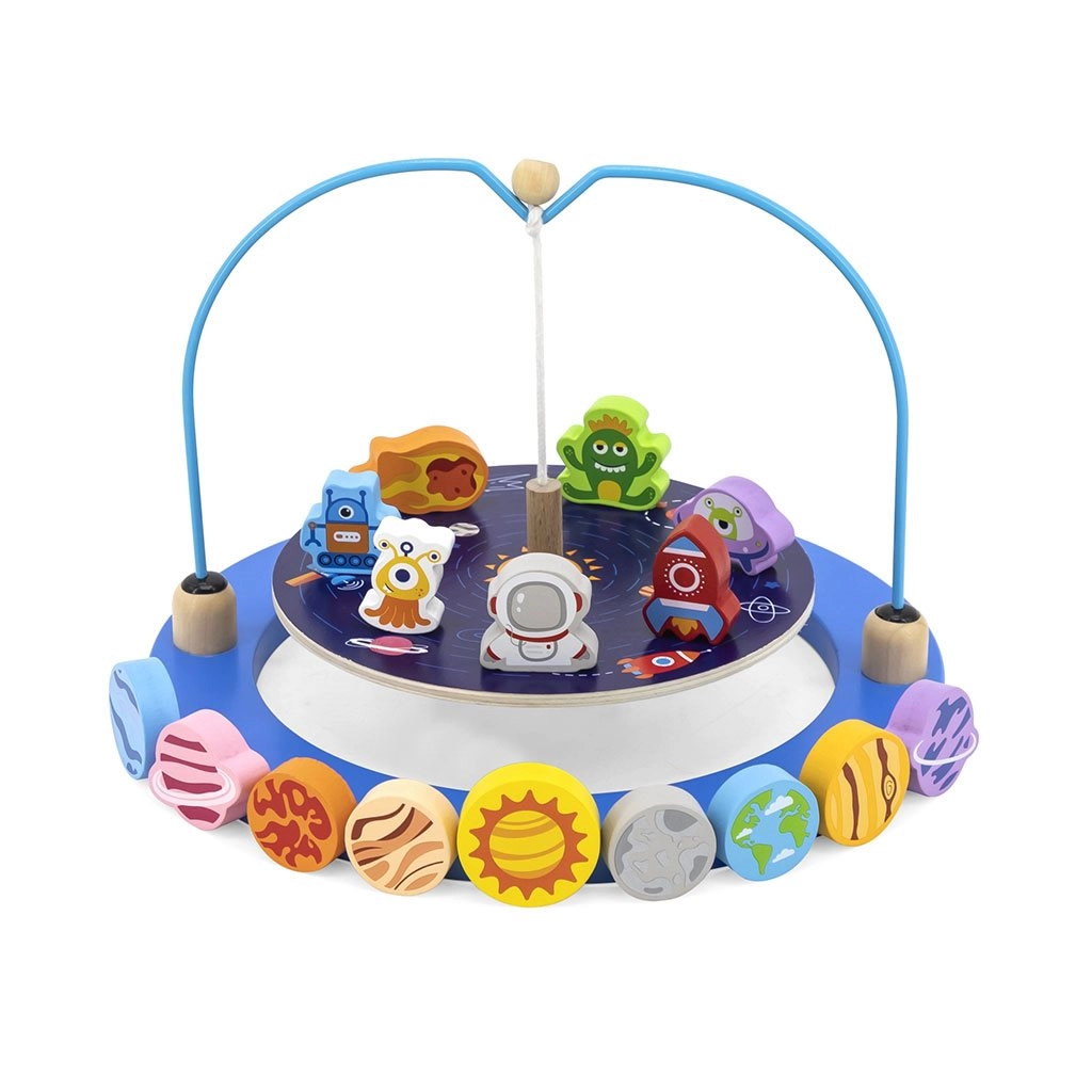 Detská drevená balančná hra Viga Vesmír