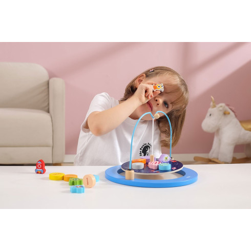 Detská drevená balančná hra Viga Vesmír