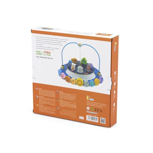 Detská drevená balančná hra Viga Vesmír