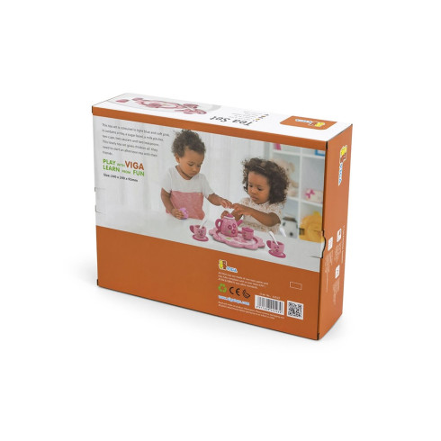 Dětská dřevěná čajová sada Viga 12 dílů