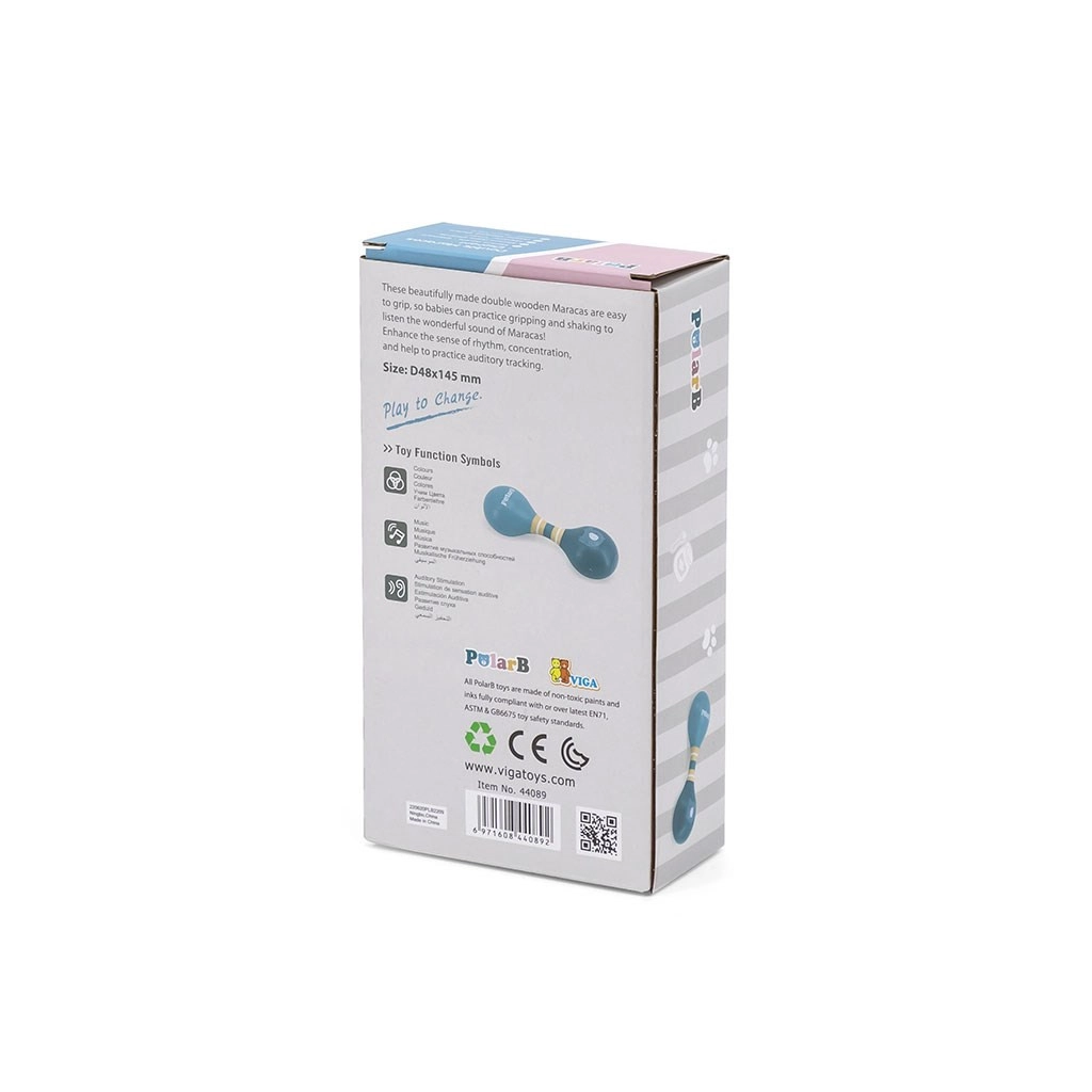 Detská drevená dvojitá rumbakoule Viga slon