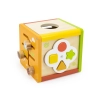 Detská drevená edukačná kocka 5v1 s bludiskom a xylofónom Viga