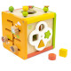 Detská drevená edukačná kocka 5v1 s bludiskom a xylofónom Viga