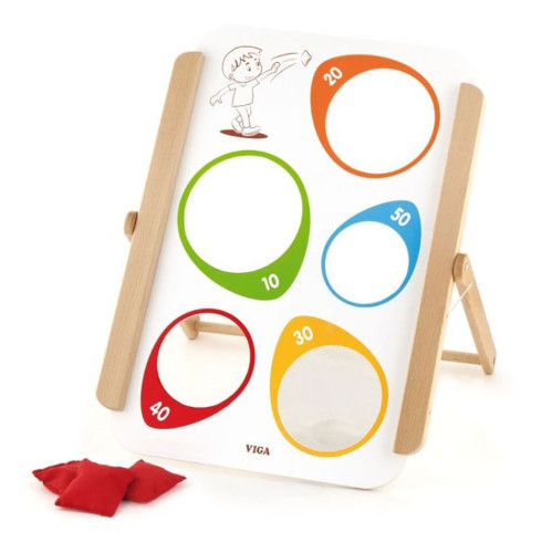 Dětská dřevěná házecí hra Viga tref cíl
