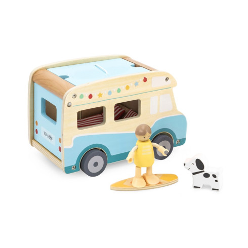 Dětská dřevěná hračka karavan Viga s doplňky