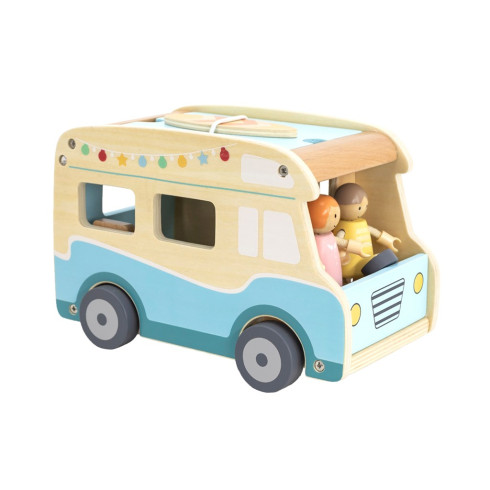 Dětská dřevěná hračka karavan Viga s doplňky