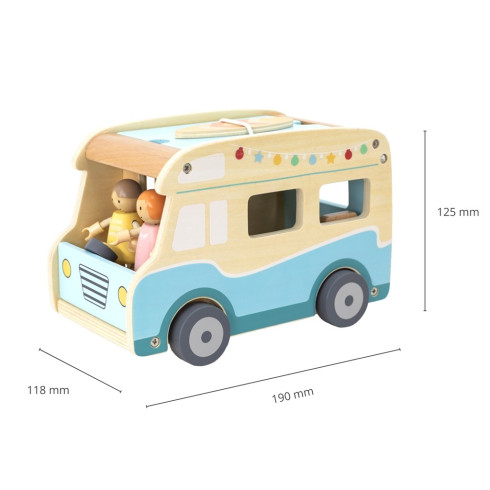 Dětská dřevěná hračka karavan Viga s doplňky