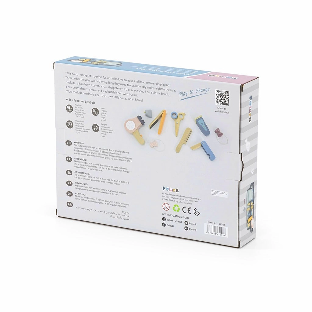 Detská drevená kadernícka súprava Viga Malý kaderník