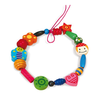 Dřevěná kreativní sada korálků pro děti Viga 600 dílků