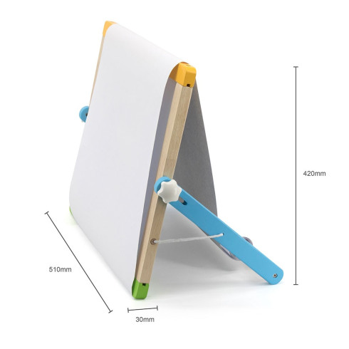 Dětská dřevěná magnetická tabule oboustranná Viga