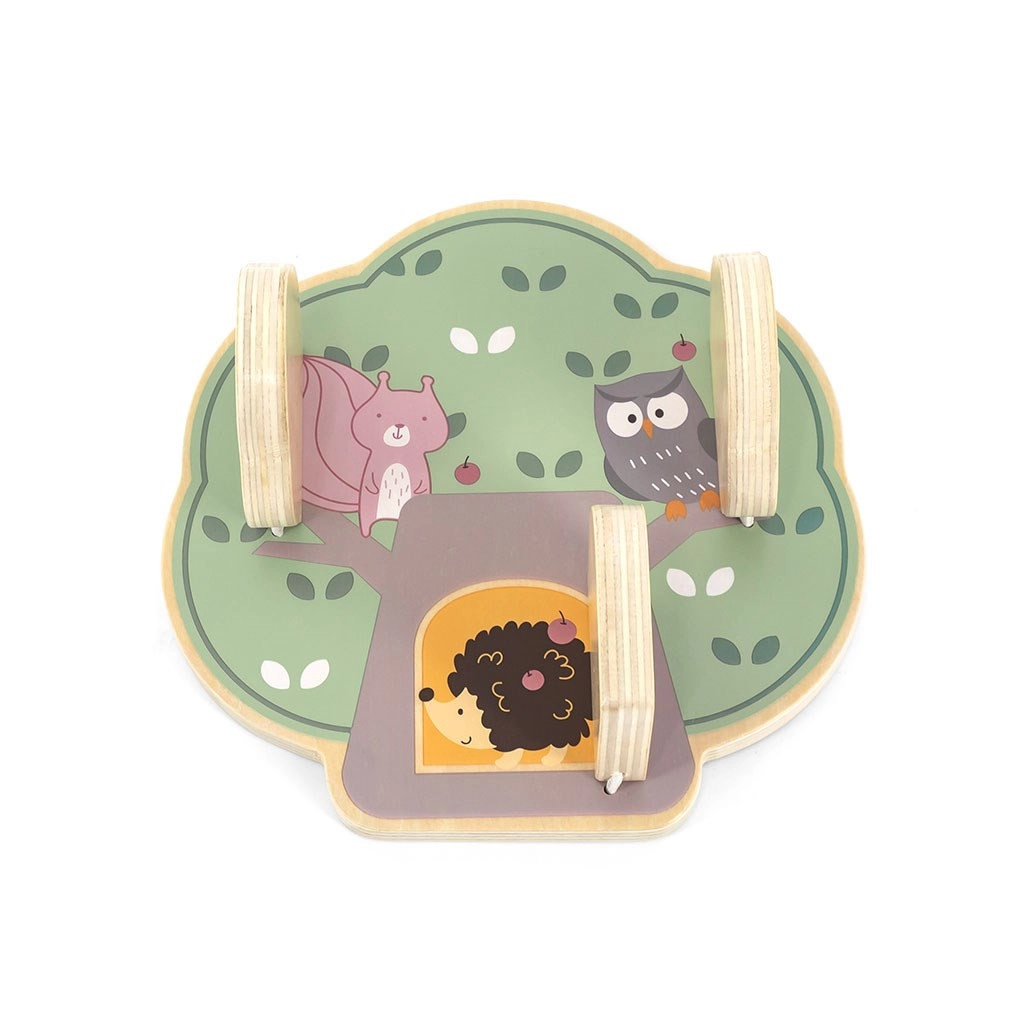 Detská drevená manipulačná doska strom Viga