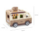 Detská drevená mobilná kaviareň Viga súprava
