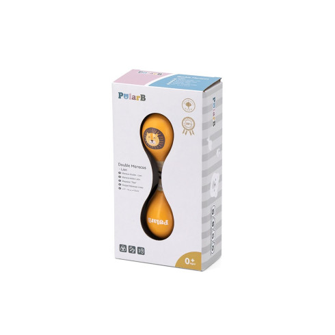 Dětská dřevěná dvojitá rumbakoule Viga lev