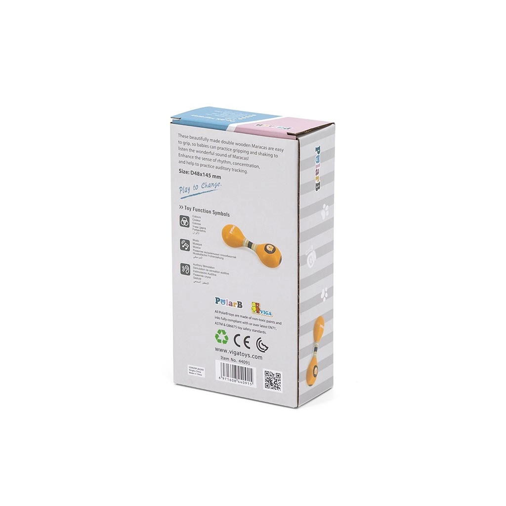 Dětská dřevěná dvojitá rumbakoule Viga lev