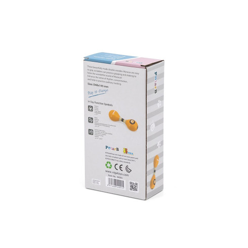 Dětská dřevěná dvojitá rumbakoule Viga lev