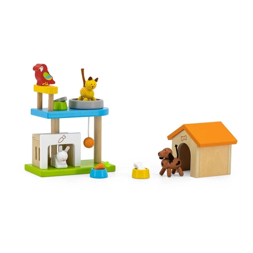 Detská drevená sada zvieratiek Viga domáce zvieratá