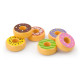 Dětská dřevěná hračka sada 6 donutů Viga