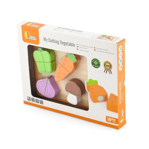 Detská drevená súprava na krájanie zelenina Viga