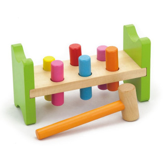 Dřevěná zatloukací hračka pro nejmenší Viga