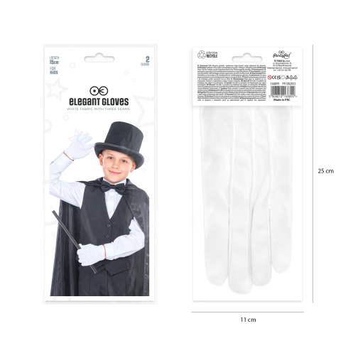 Detské biele rukavičky na prvé sväté prijímanie 15 cm