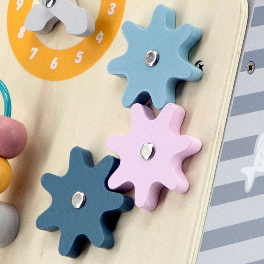 Detské drevené chodítko s aktivitami Viga