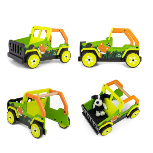 Dřevěné dětské chodítko Viga Explorer Fox and Friends