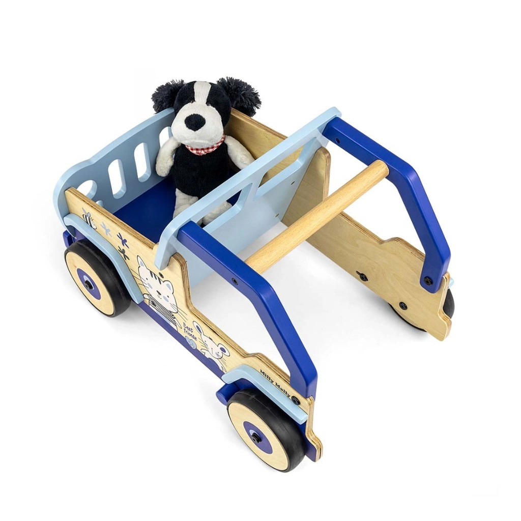 Detské drevené chodítko Viga mačka a myš Explorer