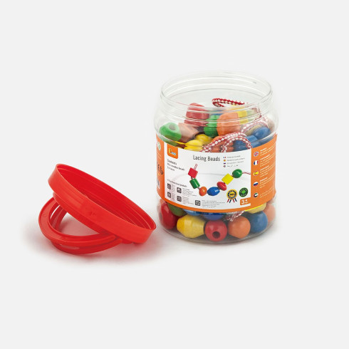 Dřevěné korálky pro děti Viga 90 dílků