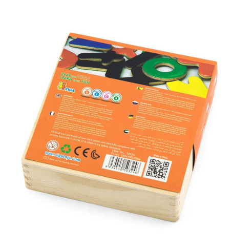 Dětská dřevěná magnetická písmena Viga 52 dílků