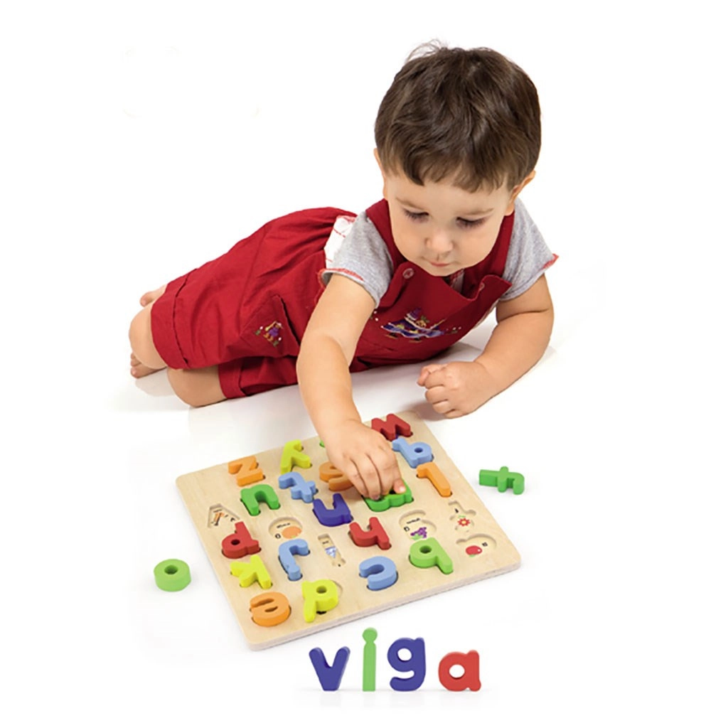 Detské drevené puzzle abeceda Viga 26 dielov