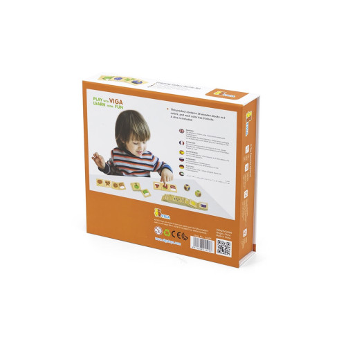 Detské drevené puzzle Farby Viga 38 dielov