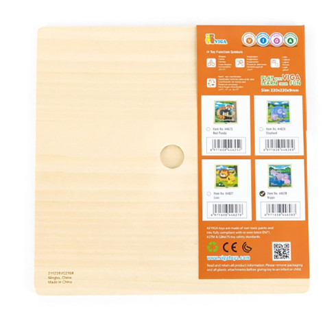 Detské drevené puzzle pre najmenších Viga hrošík 9 dielov