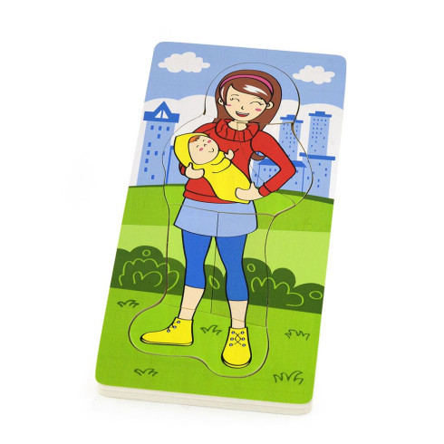 Detské drevené puzzle Viga Ako rastie bábätko