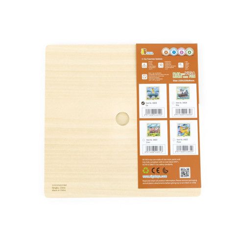 Detské drevené puzzle Viga auto 9 dielov