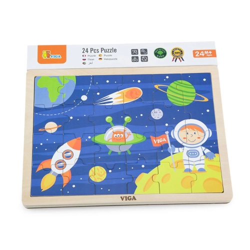 Dětské dřevěné puzzle Viga Cosmos 24 dílků