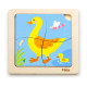 Detské drevené puzzle Viga kačička 4 diely