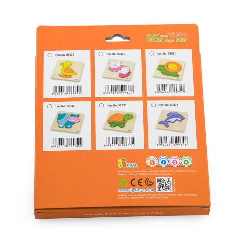 Dětské dřevěné puzzle Viga rybka 3 dílky