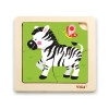 Detské drevené puzzle Viga zebra 4 diely