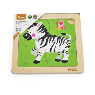 Detské drevené puzzle Viga zebra 4 diely