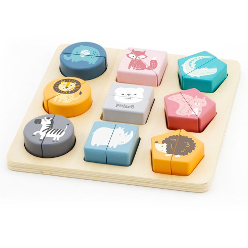 Detské drevené puzzle Viga Zoo 19 dielikov