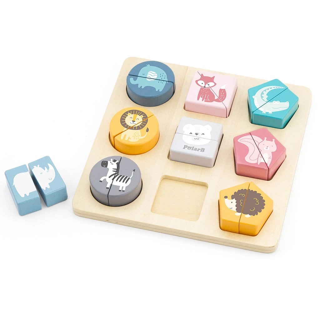 Detské drevené puzzle Viga Zoo 19 dielikov