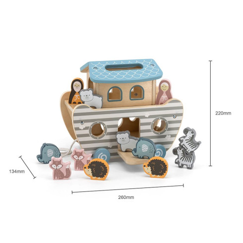 Dřevěné vkládací puzzle Noemova archa Viga na tahání
